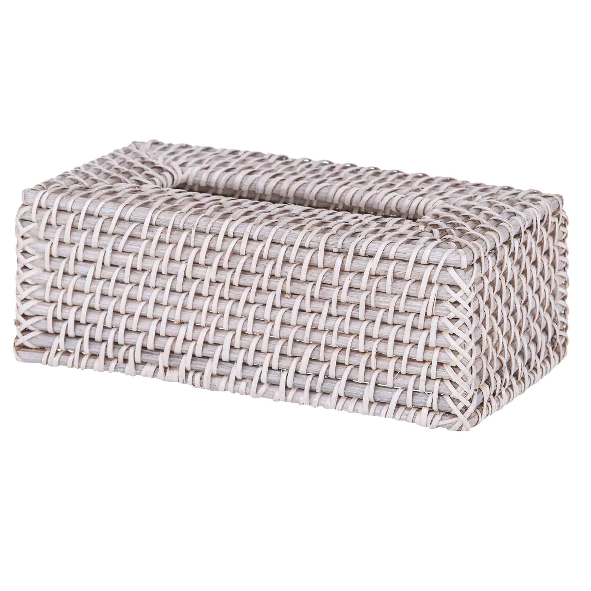 South Hampton Rattan Rectangular Tissue Box