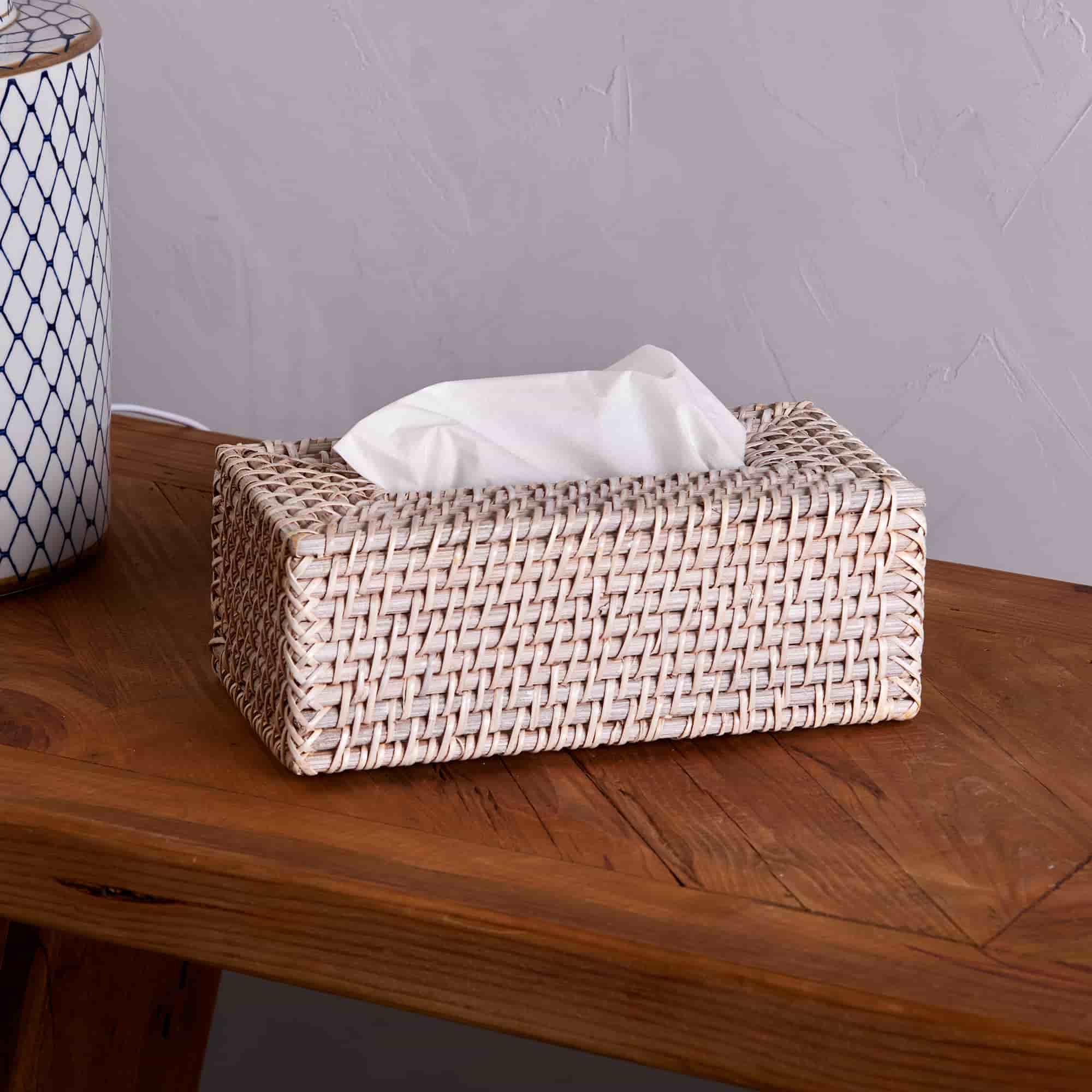 South Hampton Rattan Rectangular Tissue Box - Image 2