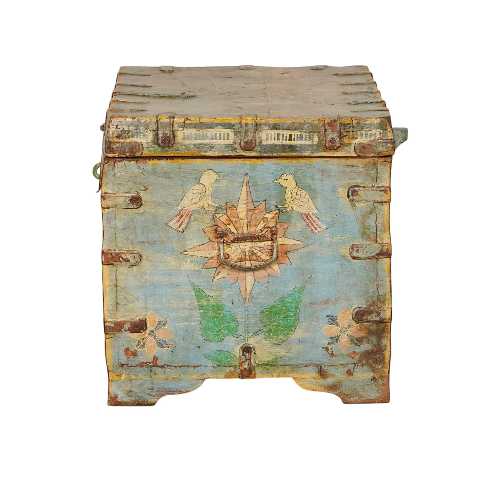 Vintage Hand-Painted Teak Storage Box (ETA AUG 2026) - Image 4
