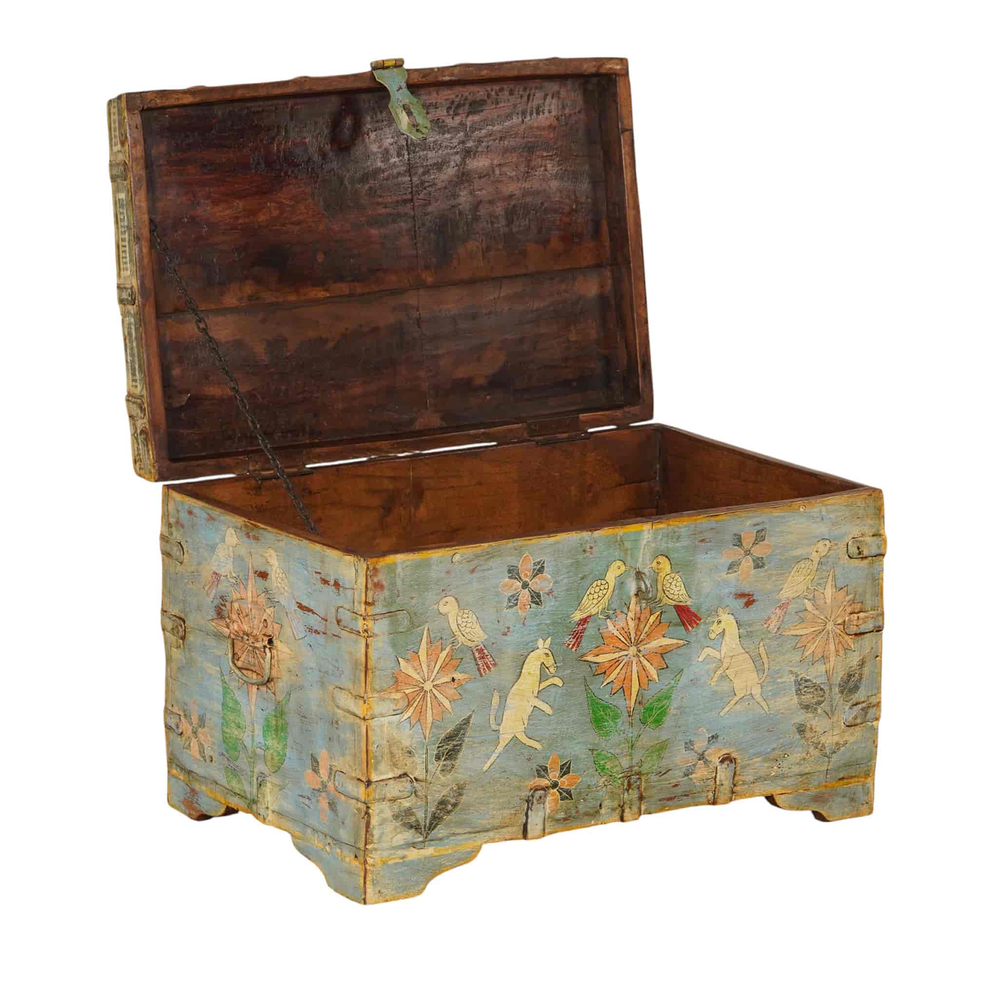 Vintage Hand-Painted Teak Storage Box (ETA AUG 2026) - Image 3