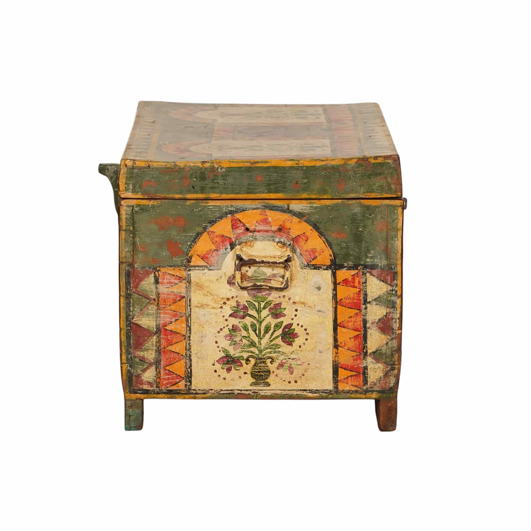 Vintage Hand-Painted Teak Storage Box 3 (ETA AUG 2026) - Image 5