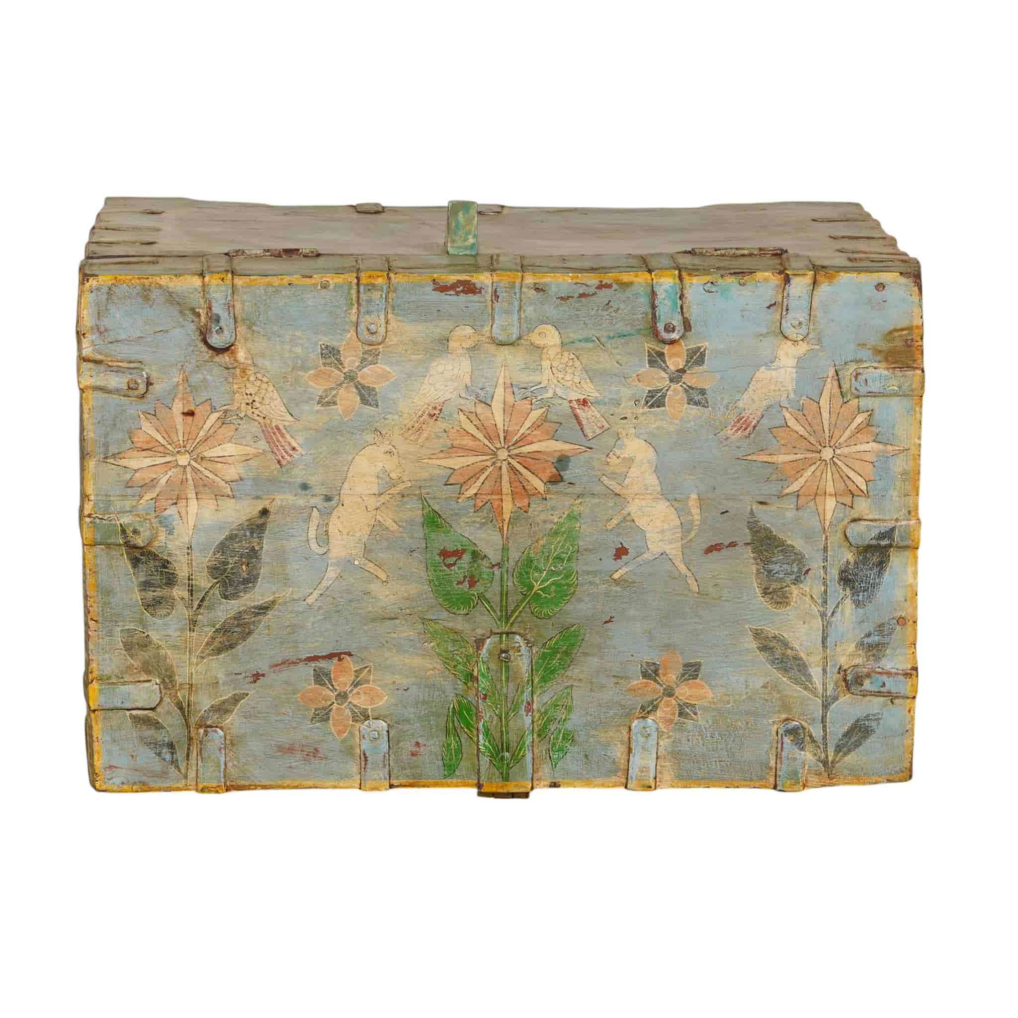 Vintage Hand-Painted Teak Storage Box (ETA AUG 2026) - Image 5