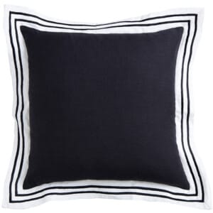 Linen Milano 50x50cm Filled Cushion Black