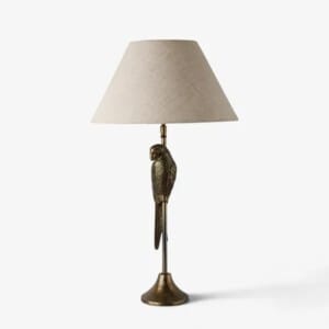 Parrot Table Lamp Antique Gold