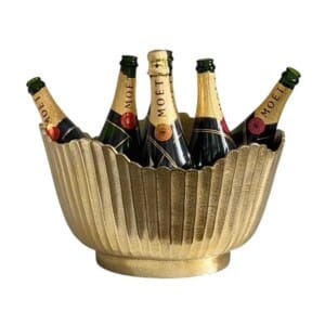 Scalloped Gold Party Champagne Bucket