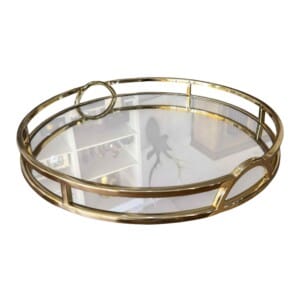 Ritz 47cm Round Gold Tray