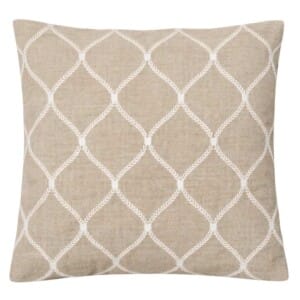 Linen Zahra Lattice 50x50cm Filled Cushion Sandt