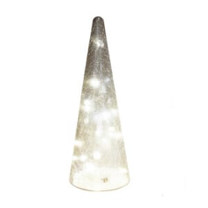 Glass LED Platinum Cone Tree Lge