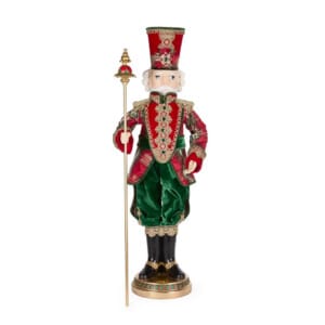 96cm Traditional Fabric Nutcracker With Staff