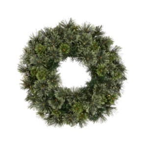 60cm Frosted Scotch Pine Wreath - 70 LED