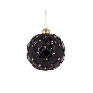 Black Quilted Pearl Bauble