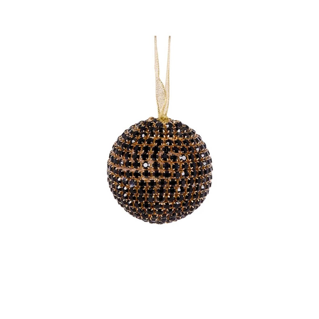 7cm Black Crystal Bauble