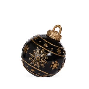 39cm LED Gold Black Snowflake Bauble Decor