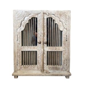 Jali Mirror Door Cabinet