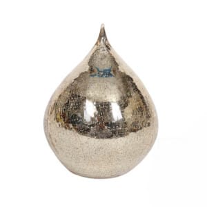 Mercury Glass LED Teardrop Cone Gold Lge