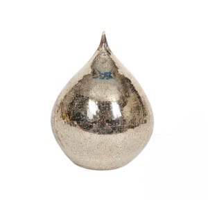 Mercury Glass LED Teardrop Cone Gold Sml